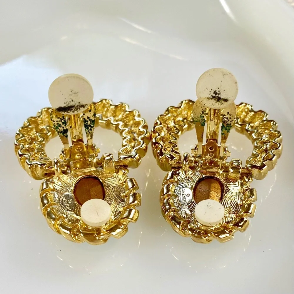 Givenchy Couture Topaz Doorknocker Clip-Ons
